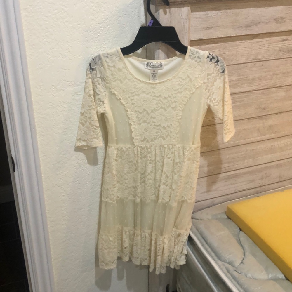 Girls lace youth knee high dress